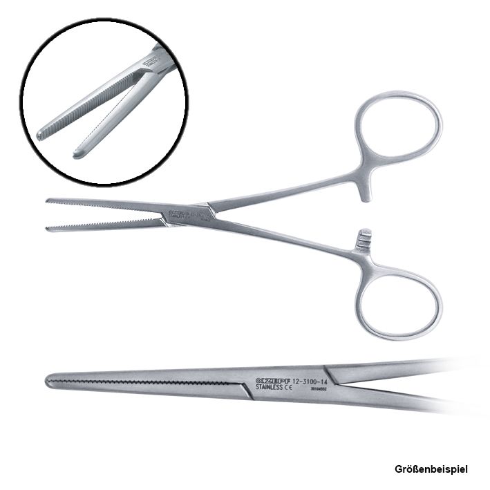 Rochester Pean Arterienklemme, gerade,gerieft, 26 cm