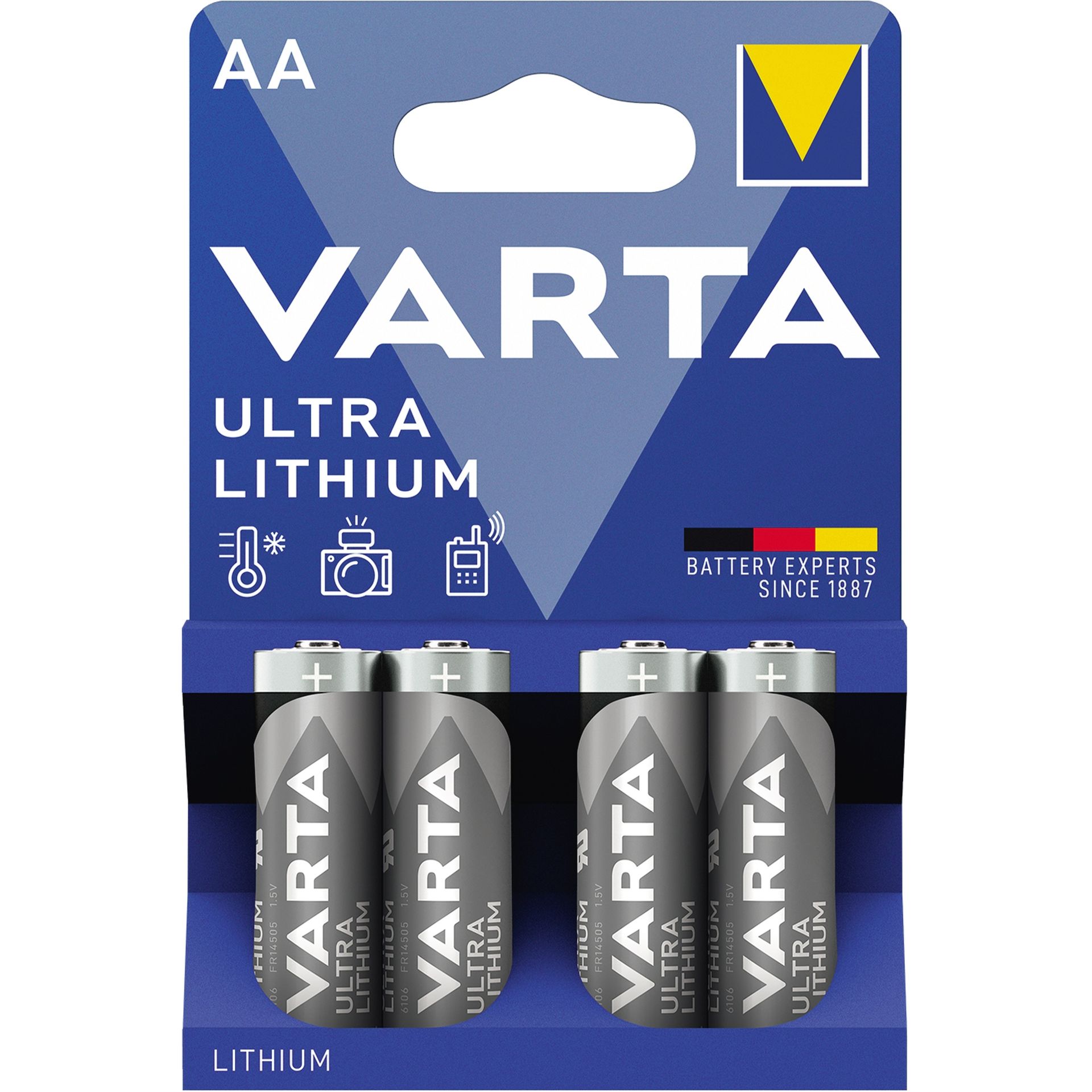 Batterie Professional Lithium AA Blister a 4 Stück VARTA
