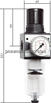 MULTIFIX Filterregler, G 1/2", 0,5 - 10bar, Baureihe 2
