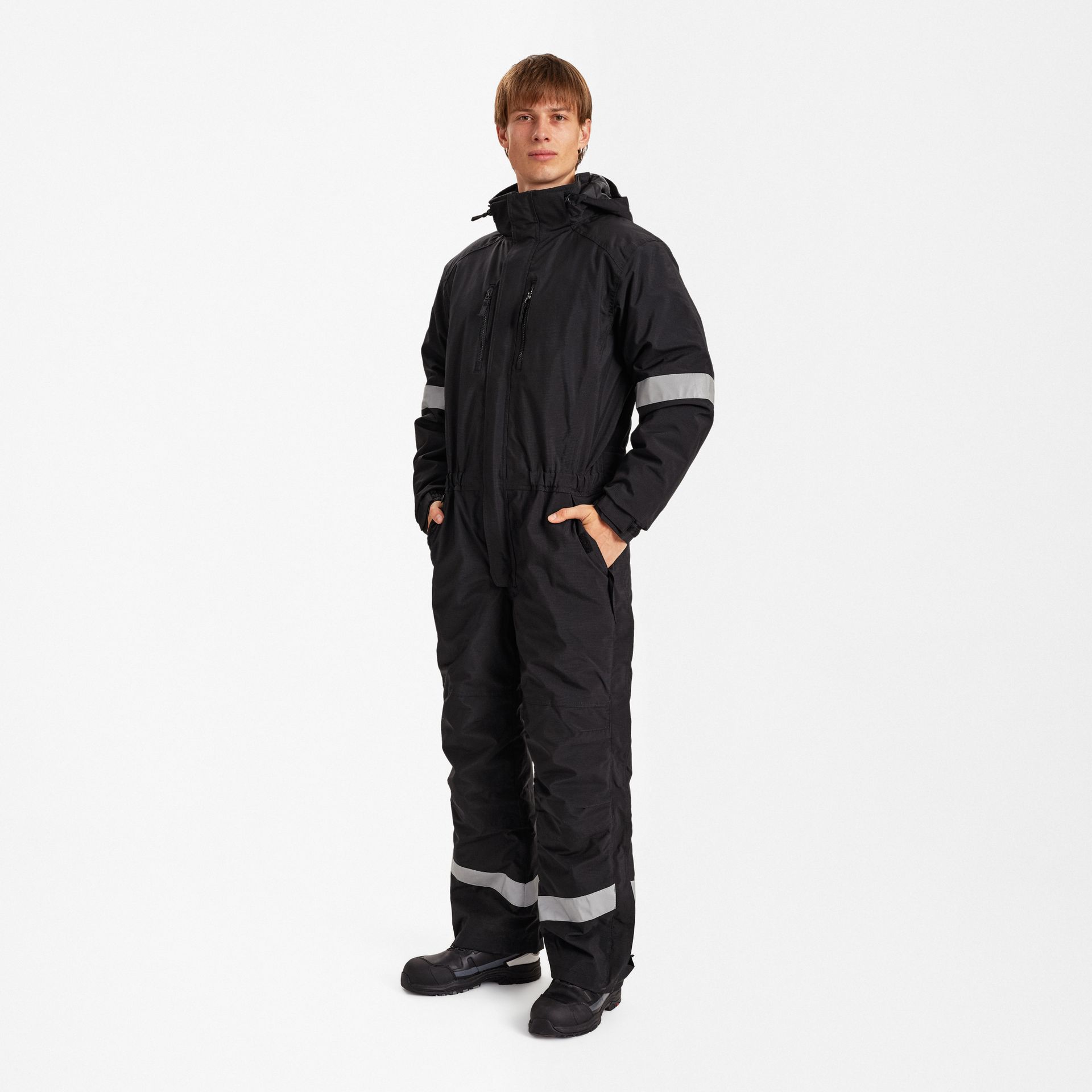 Extend Winteroverall mit Reflexstreifen Schwarz, Gr. L