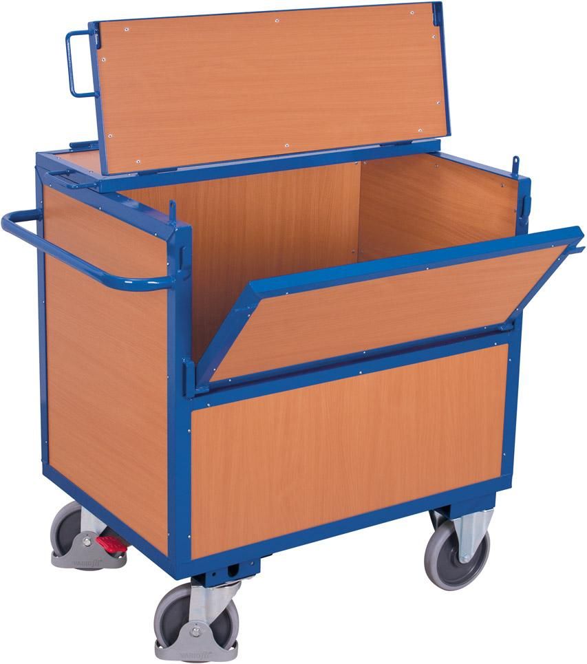 Holzkastenwagen m.Deckel 500 kg 970x670 mm VarioFit