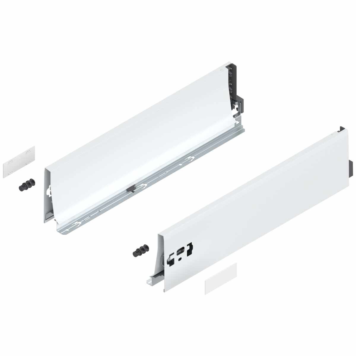 TANDEMBOX Zarge, Höhe K (115.6 mm), NL=450 mm, links/rechts, für TANDEMBOX antaro , seidenweiß