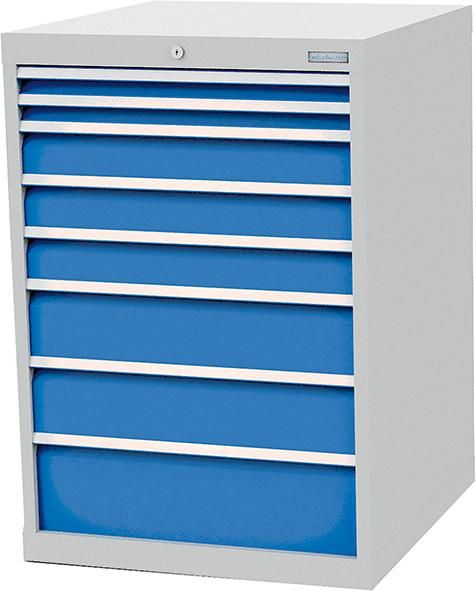B+H Schubladenschrank R 24-24 B705xT736xH1019mm 8Schubladen 2x50 3x100 2x150 H1xø200mm