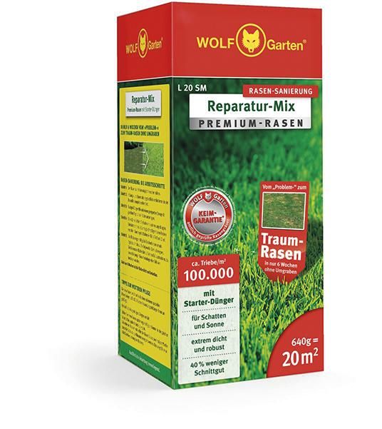 Premium-Rasen mit Starter-Dünger L 20 SM 640 g