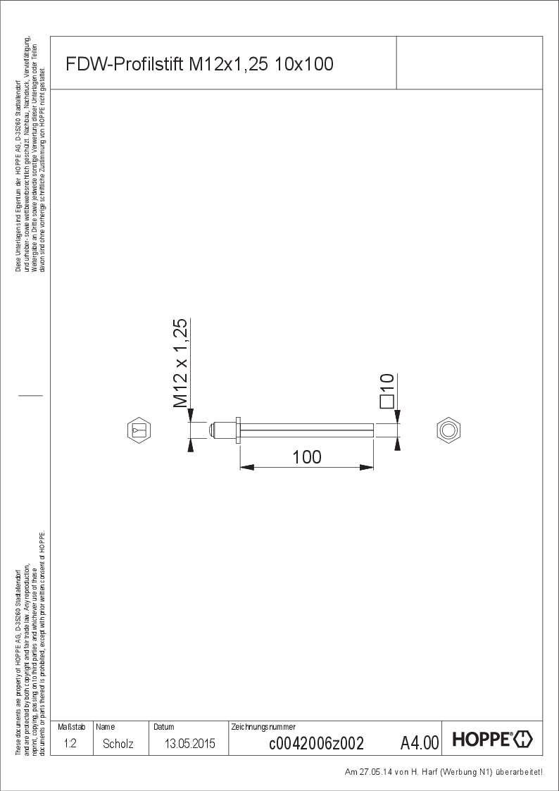 FDW-Profilstift, Stück