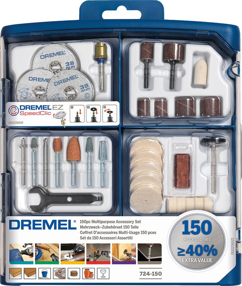 Mehrzweck-Zubehörset Dremel von Bosch 150 Teile