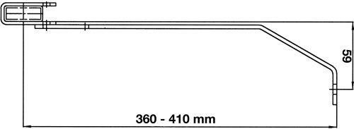 Wandhalter verstellbar 360-410 mm Stahl verzinkt GÜNZBURGER STEIGTECHNIK