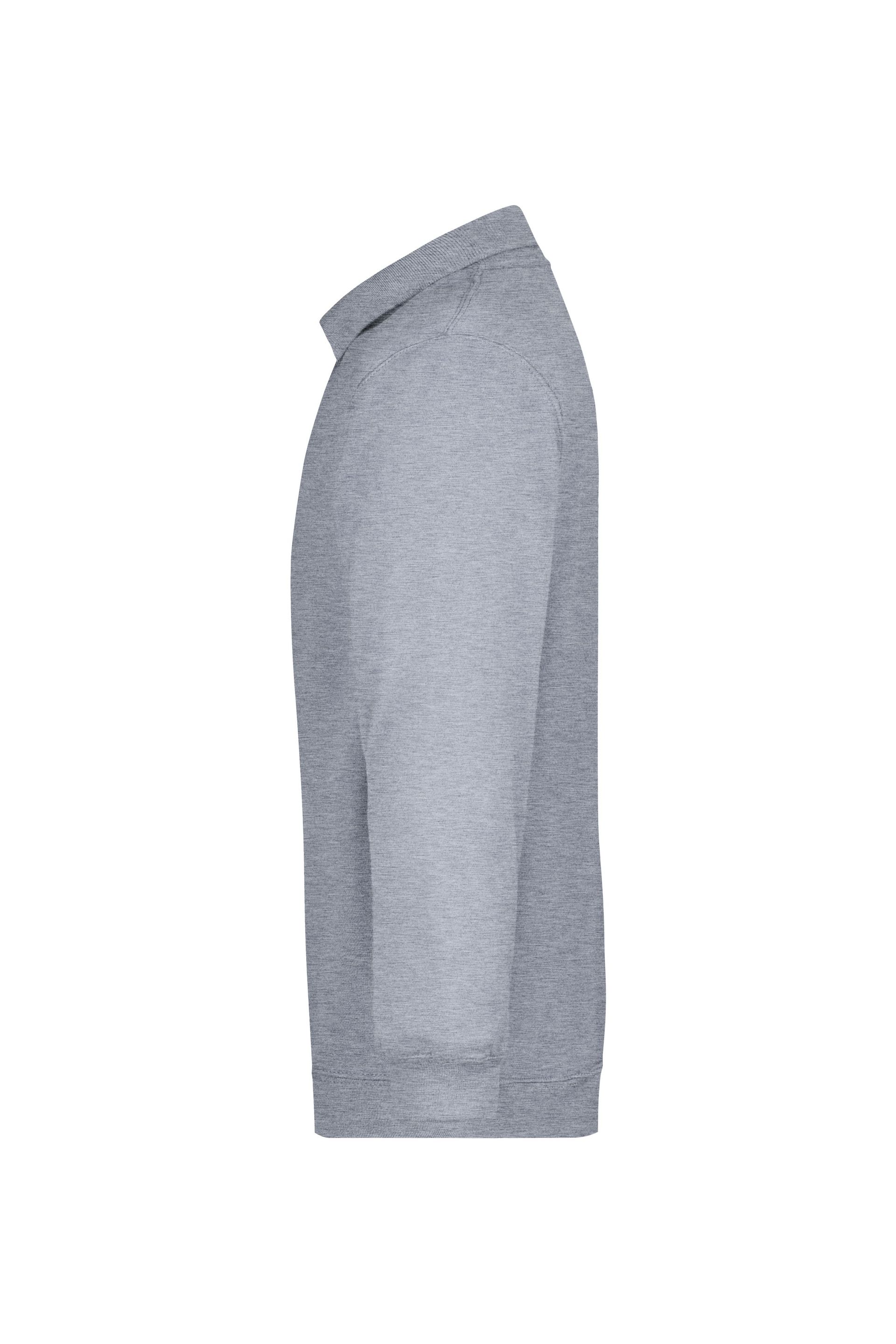 James & Nicholson JN041 Sweatshirt, Grau-Meliert, Gr. L