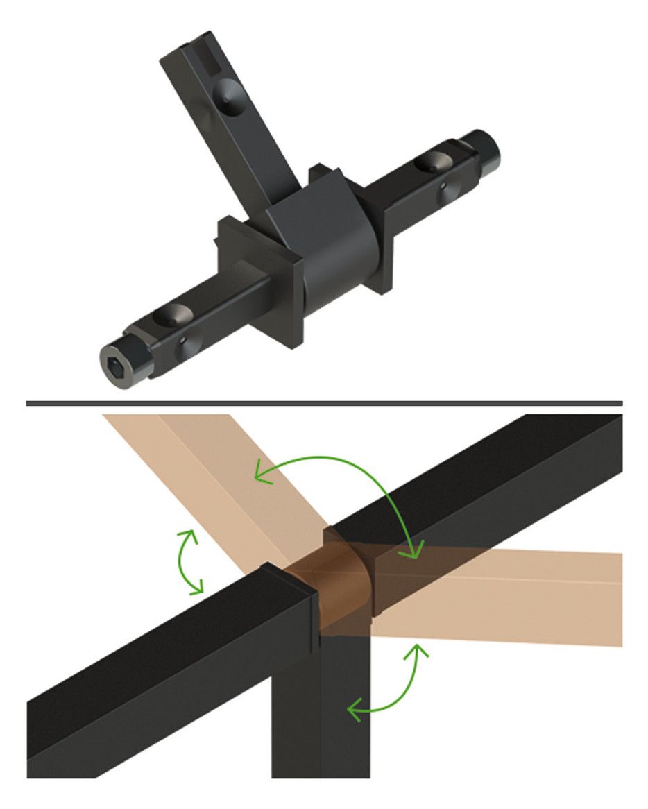 HETTICH CADRO T-Stück Verbinder 360 Grad EDS OP