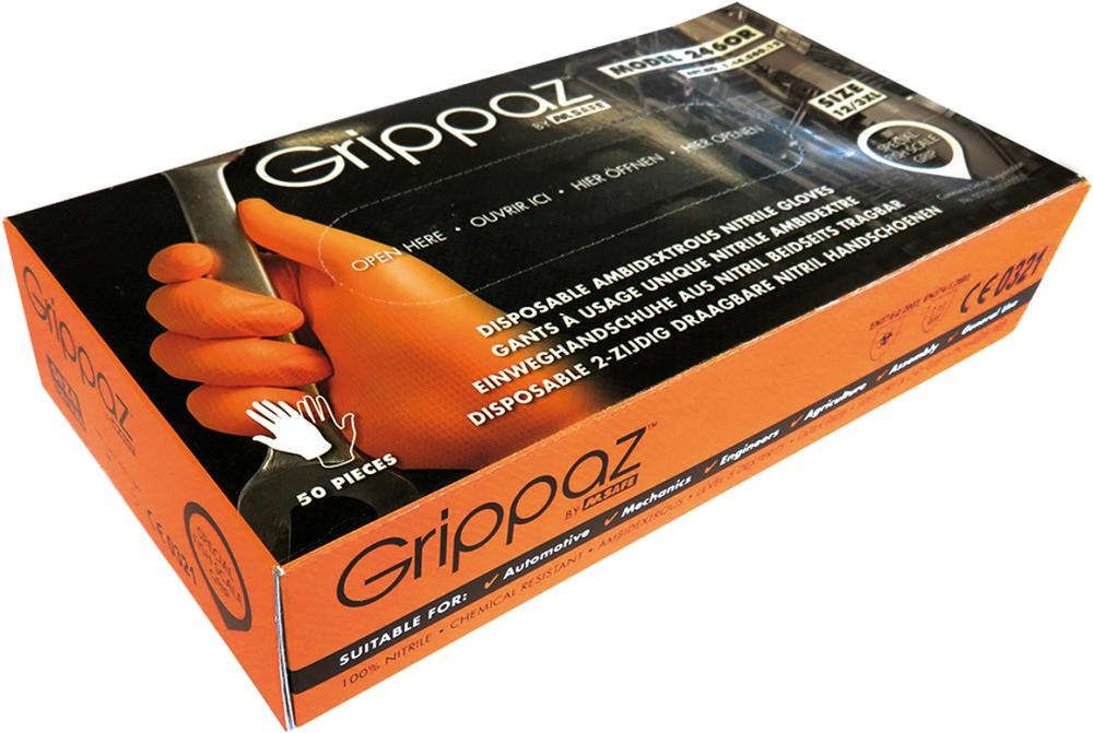 Handschuh Grippaz,orange, Gr.2XL, Box a 50 Stück