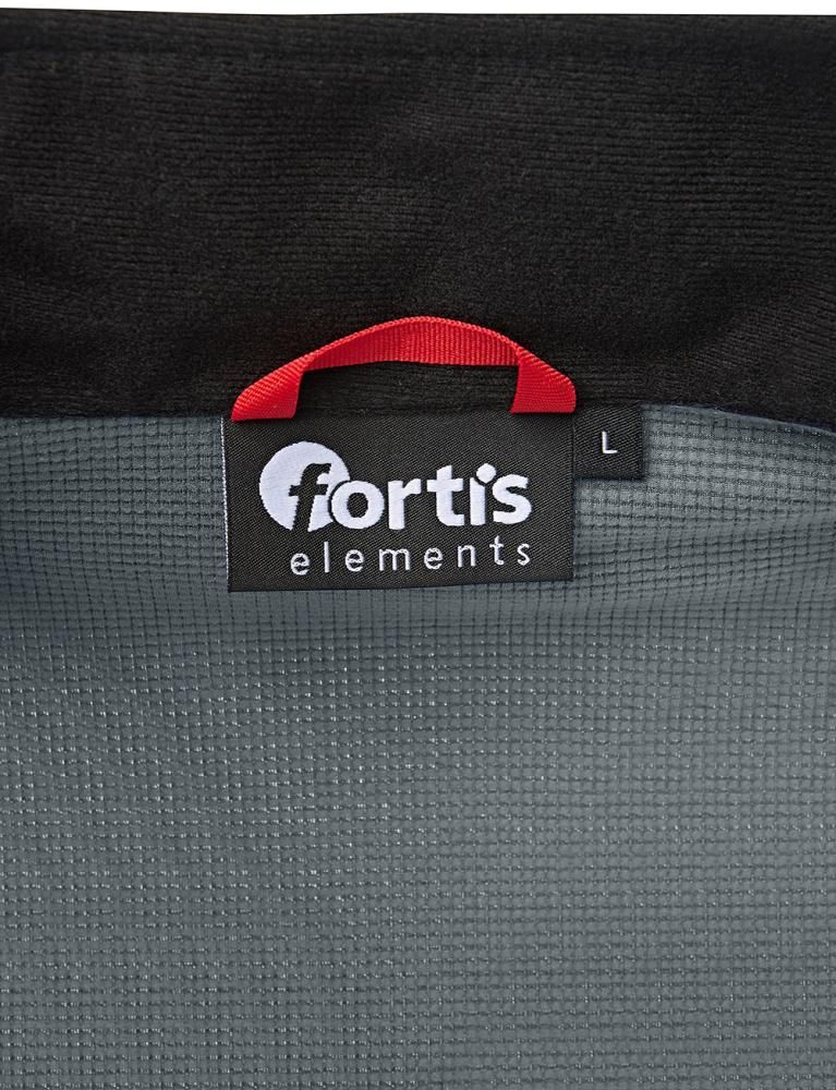Tech-Fleecepullover grau/schwarz meliert Gr. 4XL Fortis Elements