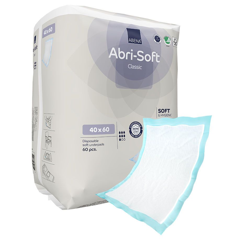 Abri-Soft Classic Bettschutzunterlagen40 x 60 cm (60 Stck.)UK = 4 Pack