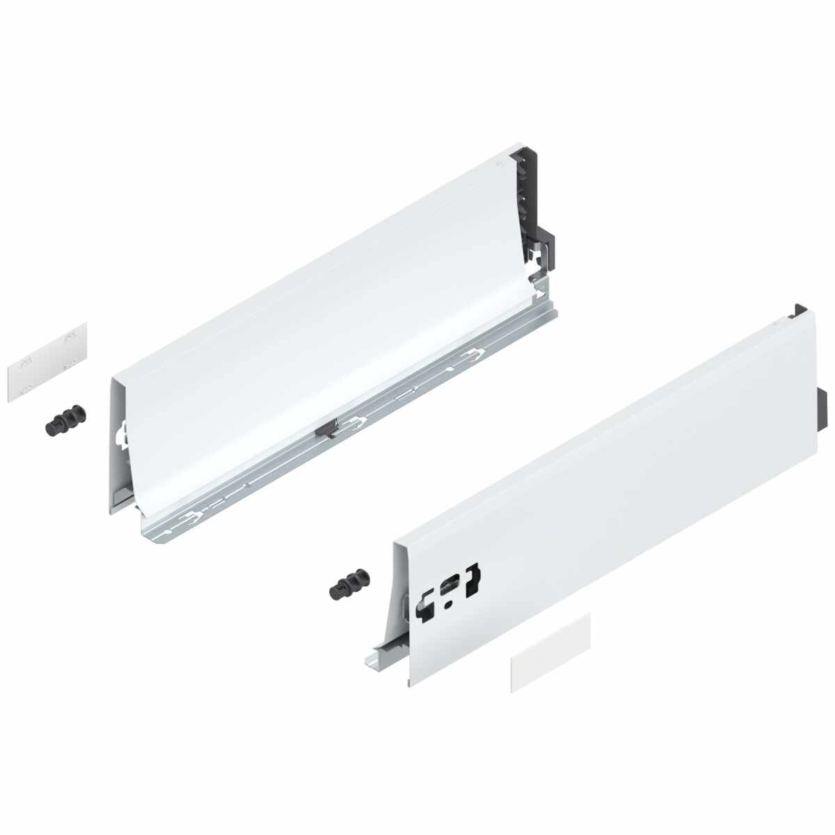 TANDEMBOX Zarge, Höhe K (115.6 mm), NL=400 mm, links/rechts, für TANDEMBOX antaro , seidenweiß