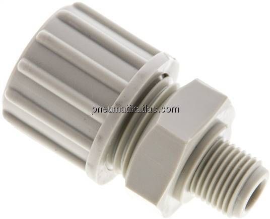 Gerade Verschraubung G 1/8"-10x4mm, Polypropylen