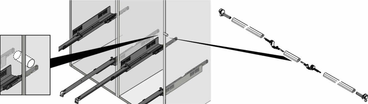Push to open Multi-Synchronisation, zweiseitiger A