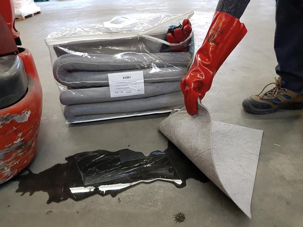 Notfallset, Tasche, Inh. grau, Aufnahme 50L PP-Bindevlies hohe Aufnahmekapazität