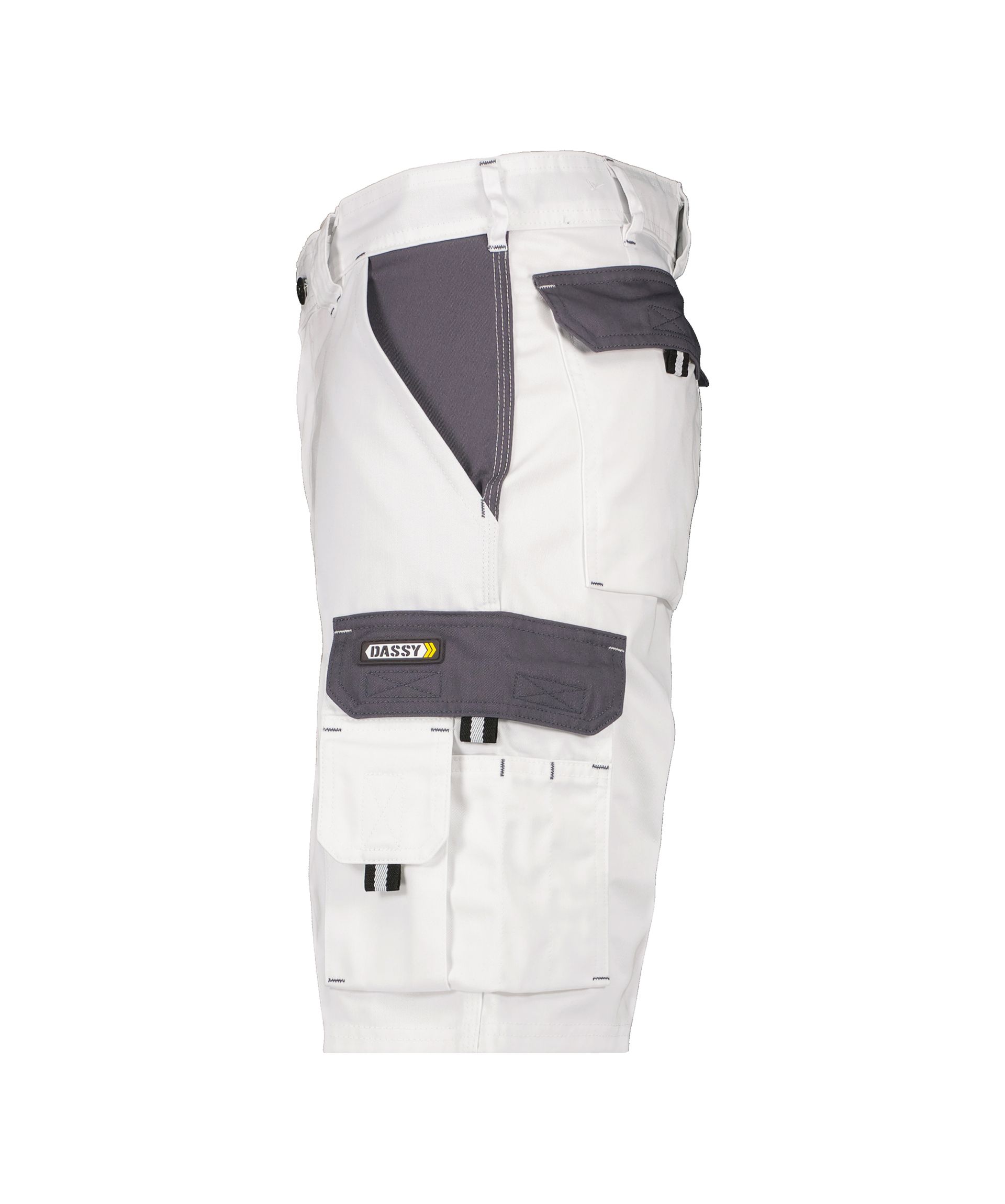 DASSY® Roma - Zweifarbige Arbeitsshorts - weiß/zementgrau, Gr. 42