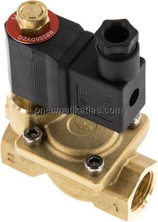 Entlastventil (NO) G 1/2" für Kolbenkompressoren, 230 VAC