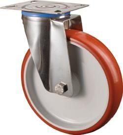 Lenkrolle 80mm H100.B26 Platte,Polyure,ER,GL H100.B26.080 BS ROLLEN