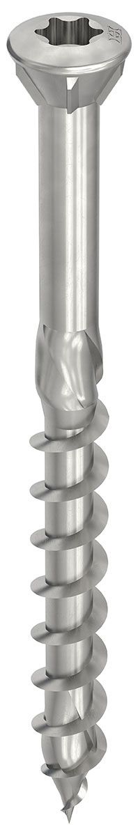 HECO-TOPIX-plus A2 3,5 x 40, Glasleistenschraube, Linsensenkkopf mit Fräsrippen, T-Drive, Teilgewinde, blank, gleitbeschichtet, 200 Stück, SKV-Kleinverpackung