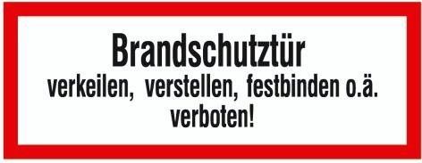 Brandschutztür verkeilen