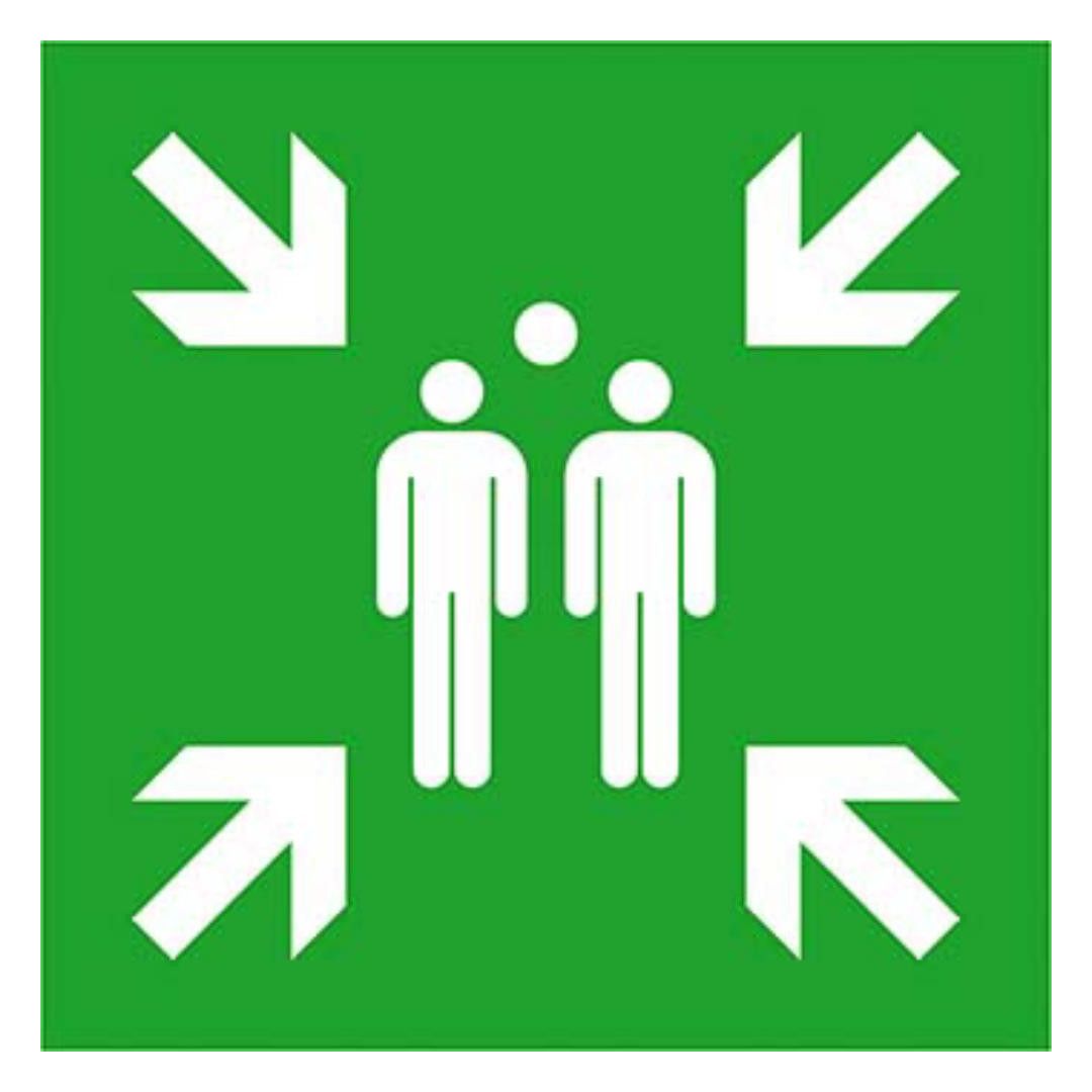 Rettungsschild: Sammelstelle