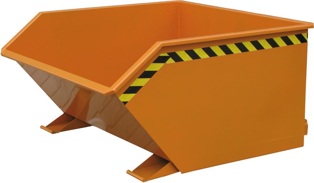 Kippbehälter 300 l B700xT1410xH580 mm RAL2004,Tragkraft 1000kg mit Abrollautomatik