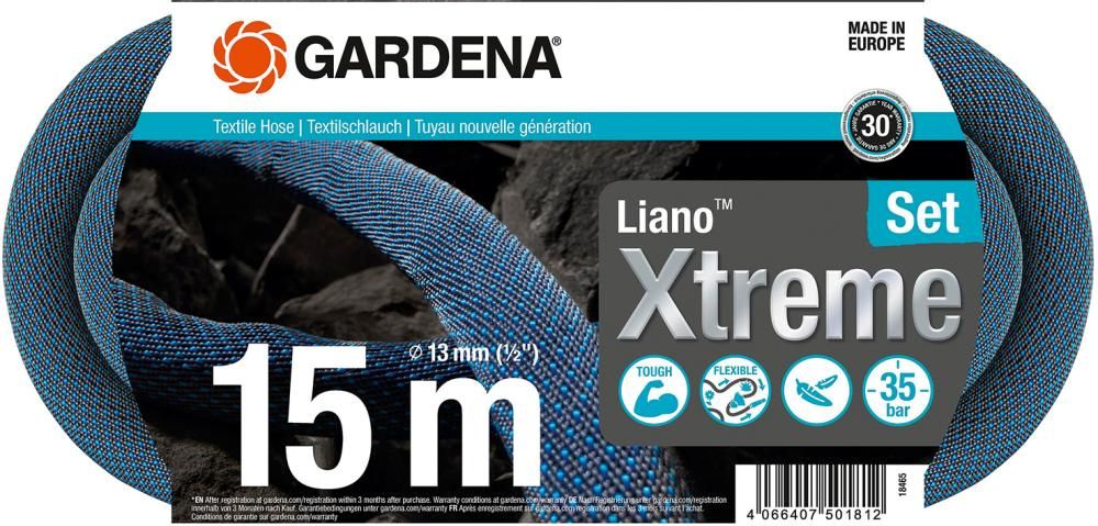 Textilschlauch Liano Xtreme Display 1/2" 15m Set
