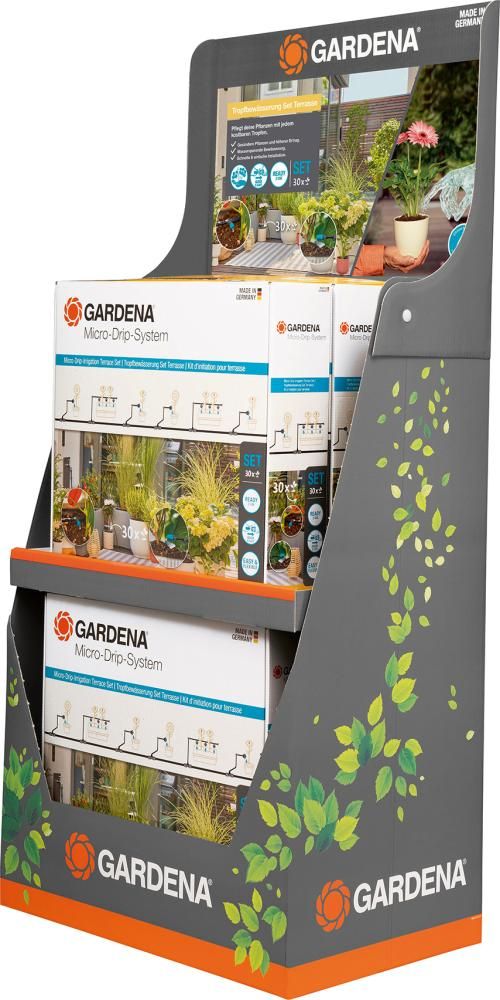 Tropfwässerung-Set Terrasse (30 Pfanzen) Micro-Drip-System Dispay