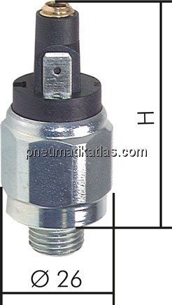 Druckschalter, Stahl verzinkt 0,5 - 2 bar (Schließer), G 1/4"