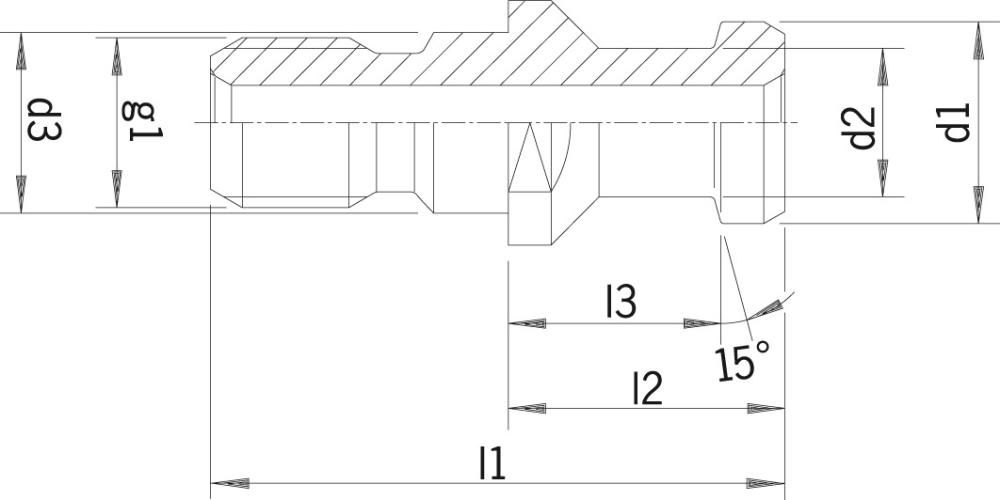 Anzugsbolzen DIN69872 A SK40-M16 Innenkühlung HAIMER