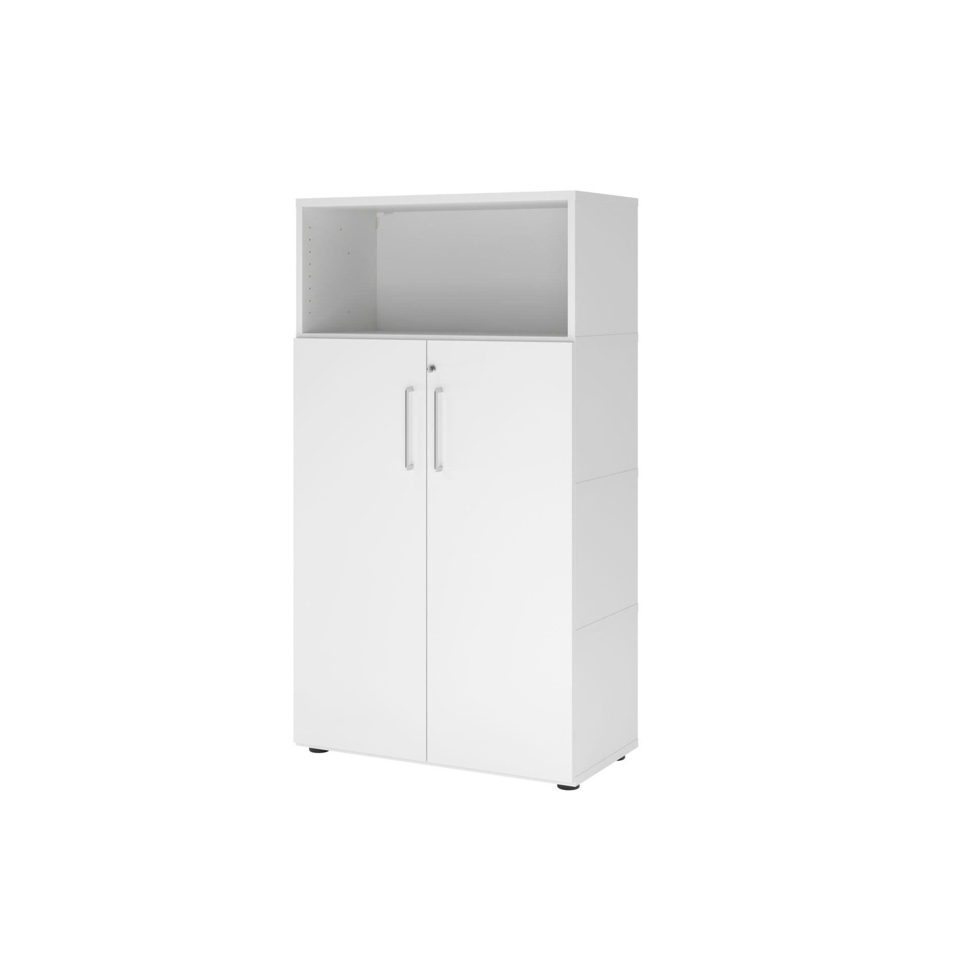 Regal FlexWall VFW48T3KG B800xT400xH1452 mm 3 OH 2 Türen weiß/weiß