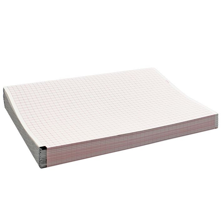 Nihon-Kohden EKG-Papier mitMillimeterfeld, 210 x 140 mm (210 Bl.)(=FQW210-3-140)Kart. = 5 Fb.