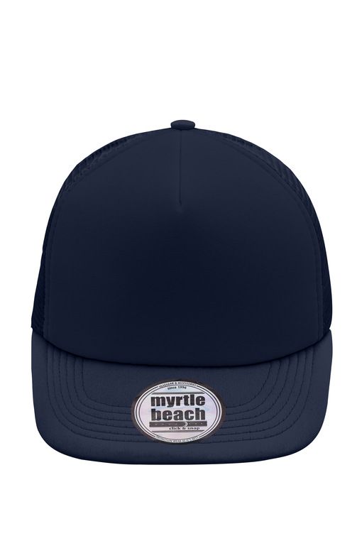 5 Panel Mesh Cap mit flachem Schild