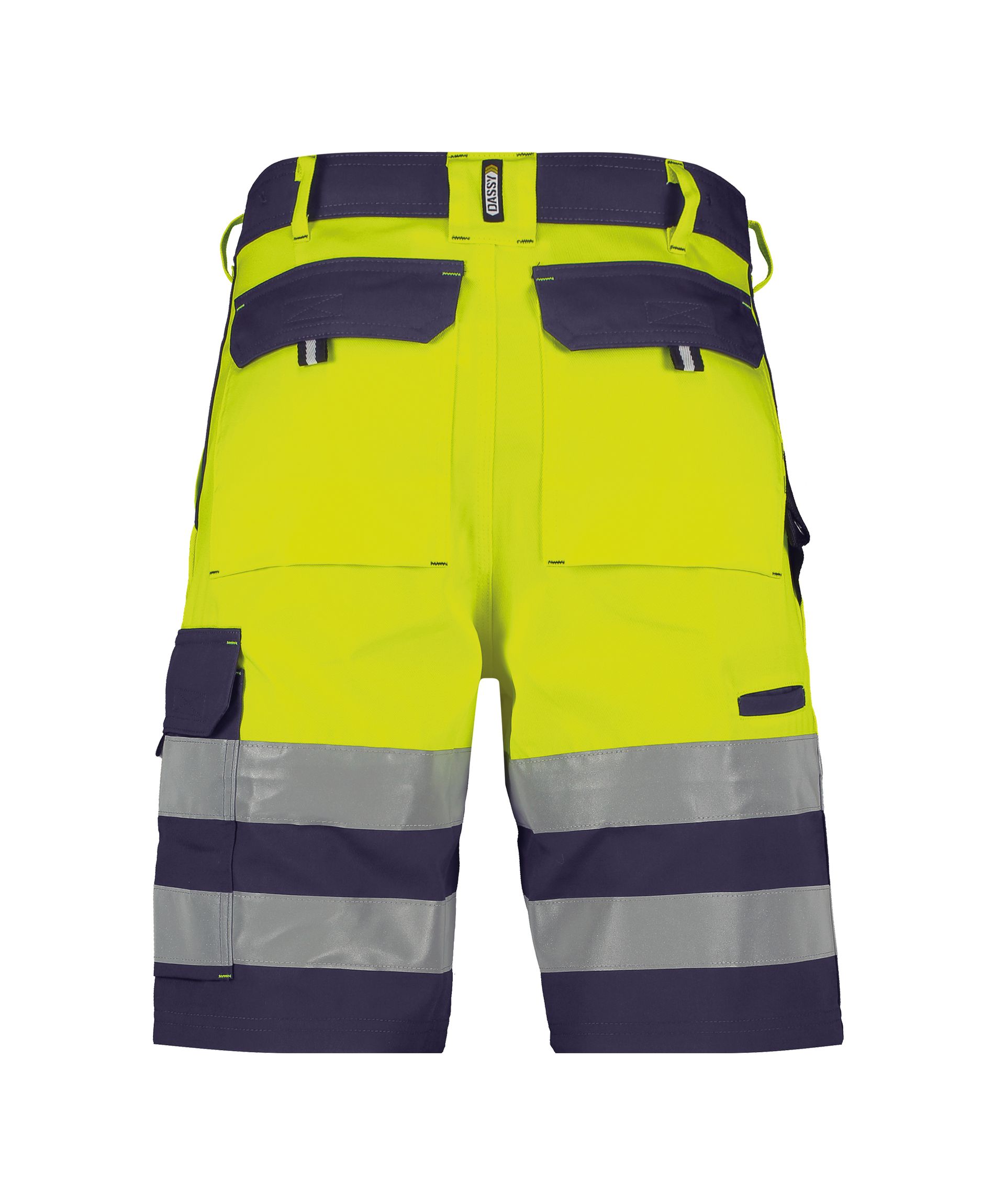 DASSY® Venna - Warnschutz-Shorts - dunkelblau/neongelb, Gr. 42
