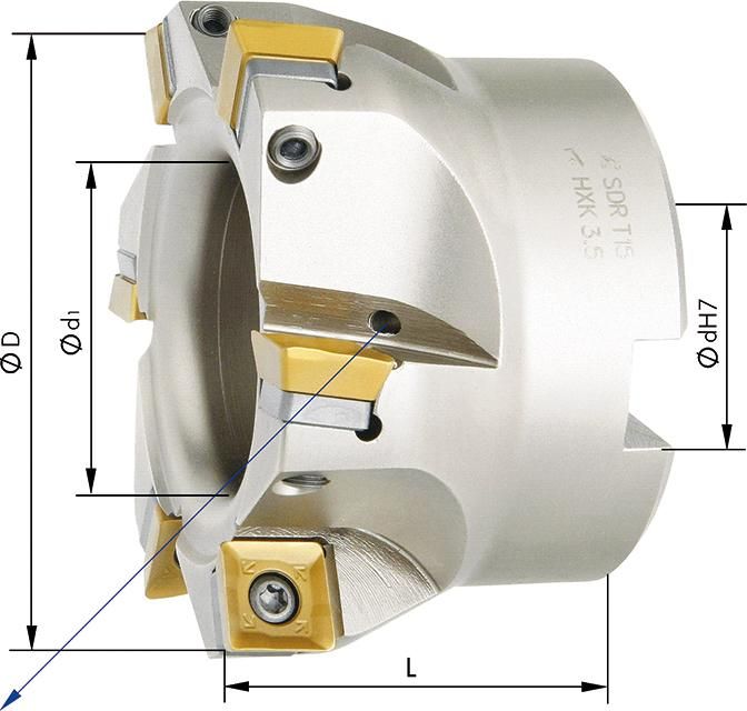 Aufsteck-Eckmesserkopf D63mm Z6 für SDMT 1205. FORMAT