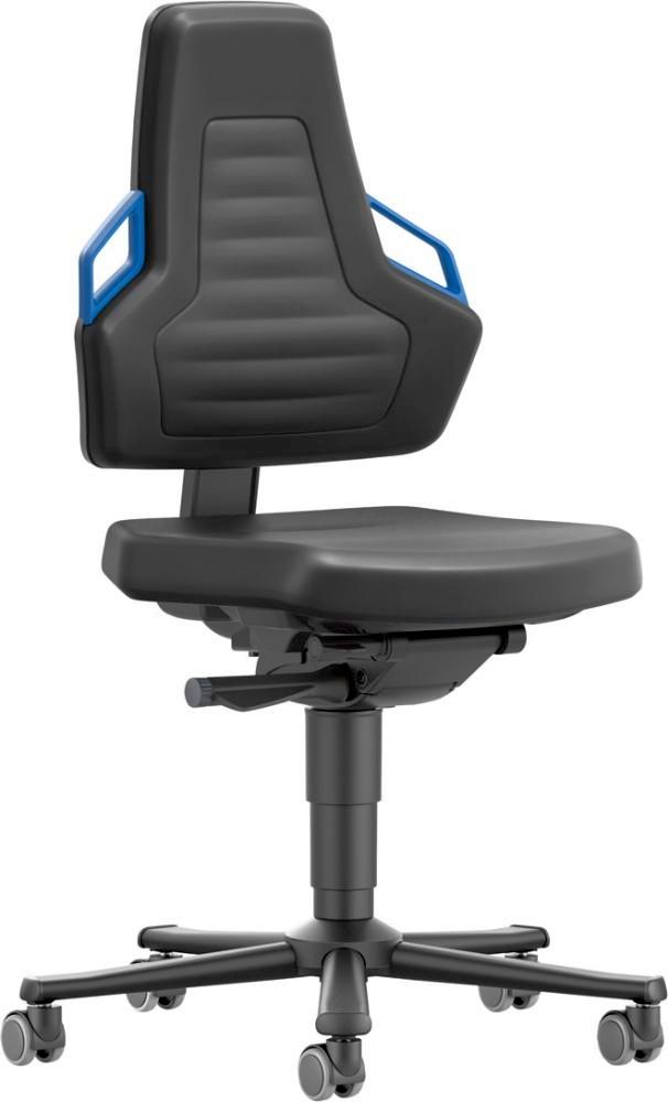 Bimos Arbeitsstuhl Nexxit 2 Griff blau Sitzhöhe 450-600 mm Integr. schw.,mit Rollen