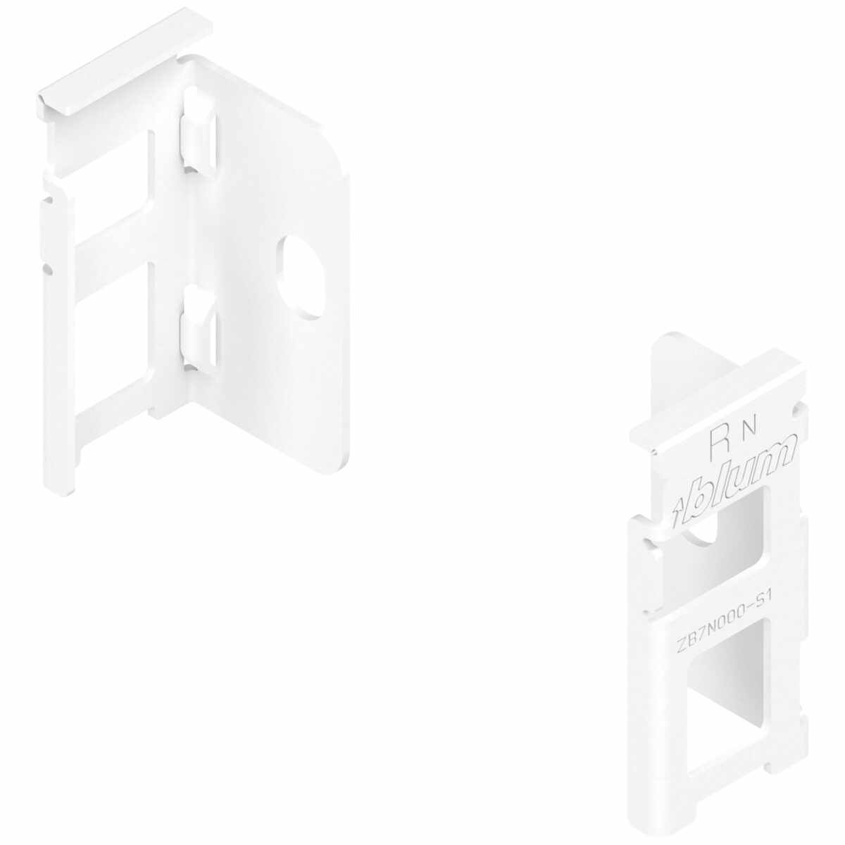 LEGRABOX Holzrückwandhalter, Höhe N (80 mm), links/rechts, seidenweiß matt