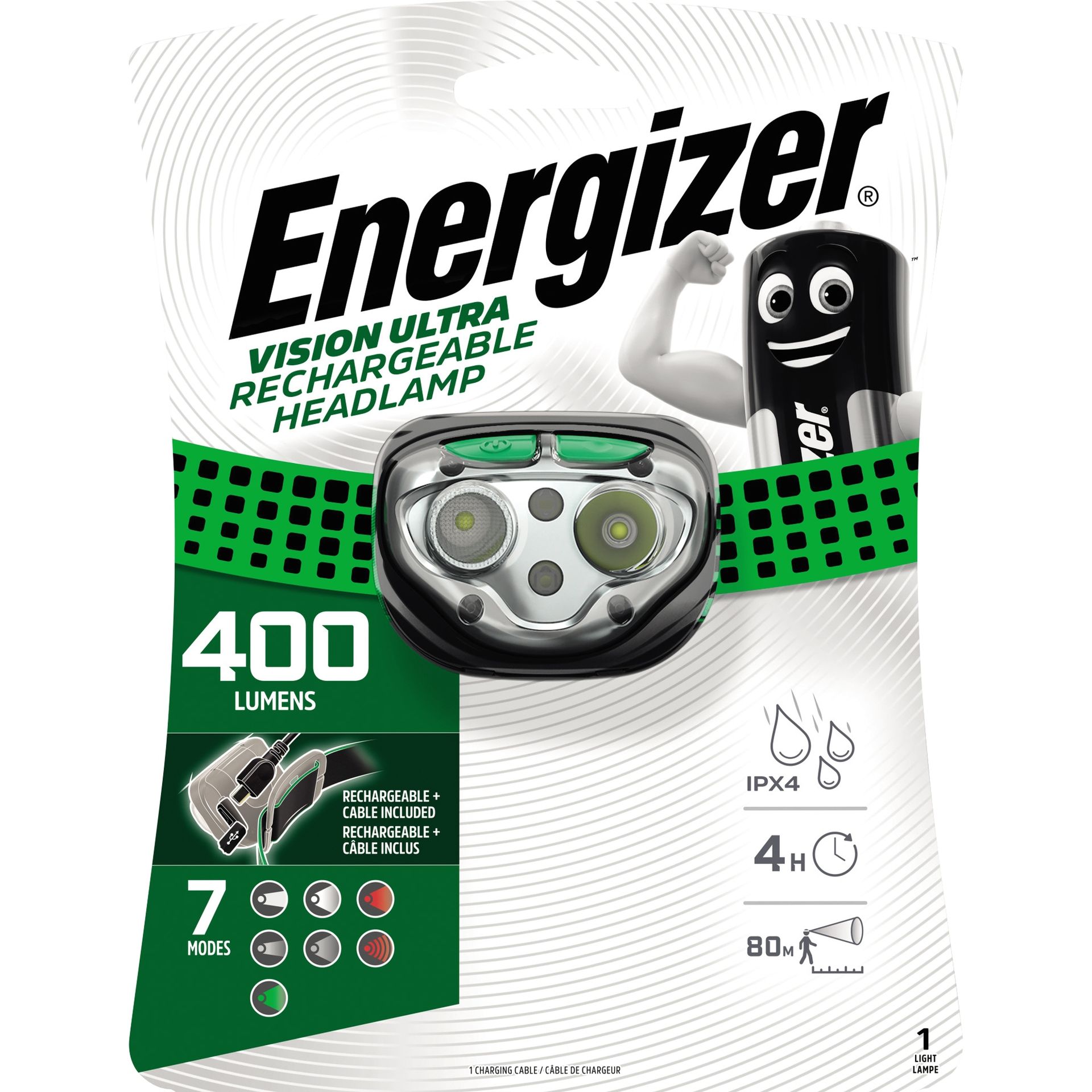 Kopflampe Vision Ultra Rechargeable