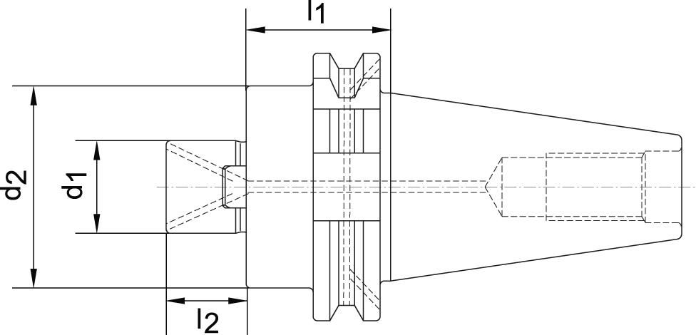 Aufsteckfräserdorn DIN69871AD SK50 16x35 FORTIS