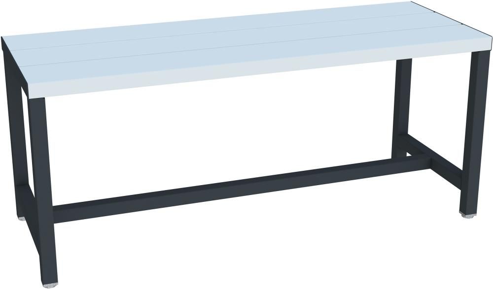 Umkleidesitzbank PVC einseitig RAL 7016 B1000xT370xH430mm