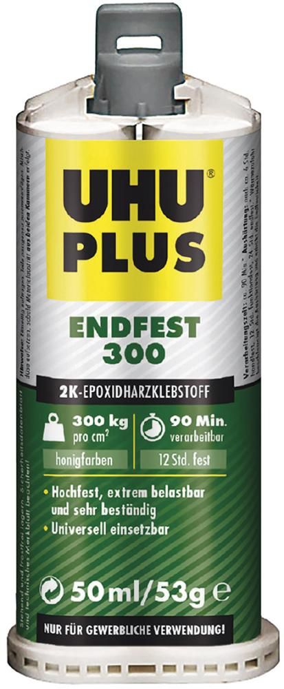 2-KomponentenepoxidkleberPLUS ENDFEST 300 Doppelkammer-Kartusche 50ml UHU