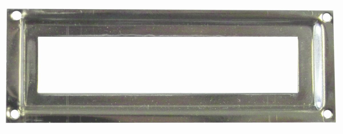 Etikettenrahmen Eisen vernickelt 73 x 25 mm