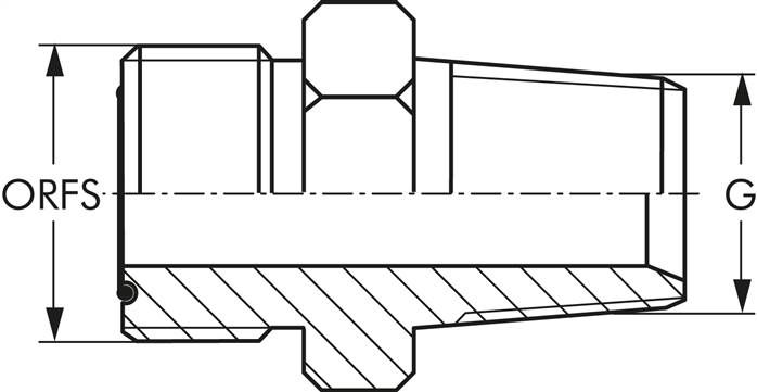ORFS-Einschraubverschraubung UNF 9/16"-18(AG)-NPT 1/8"