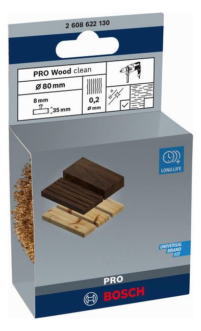 BOSCH Holz-Strukturbürste, vermessingt