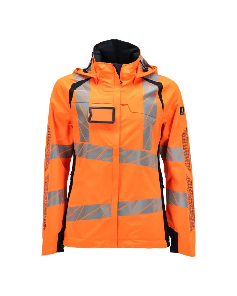 Hard Shell Jacke Hi-vis Orange/Schwarzblau, 2XL