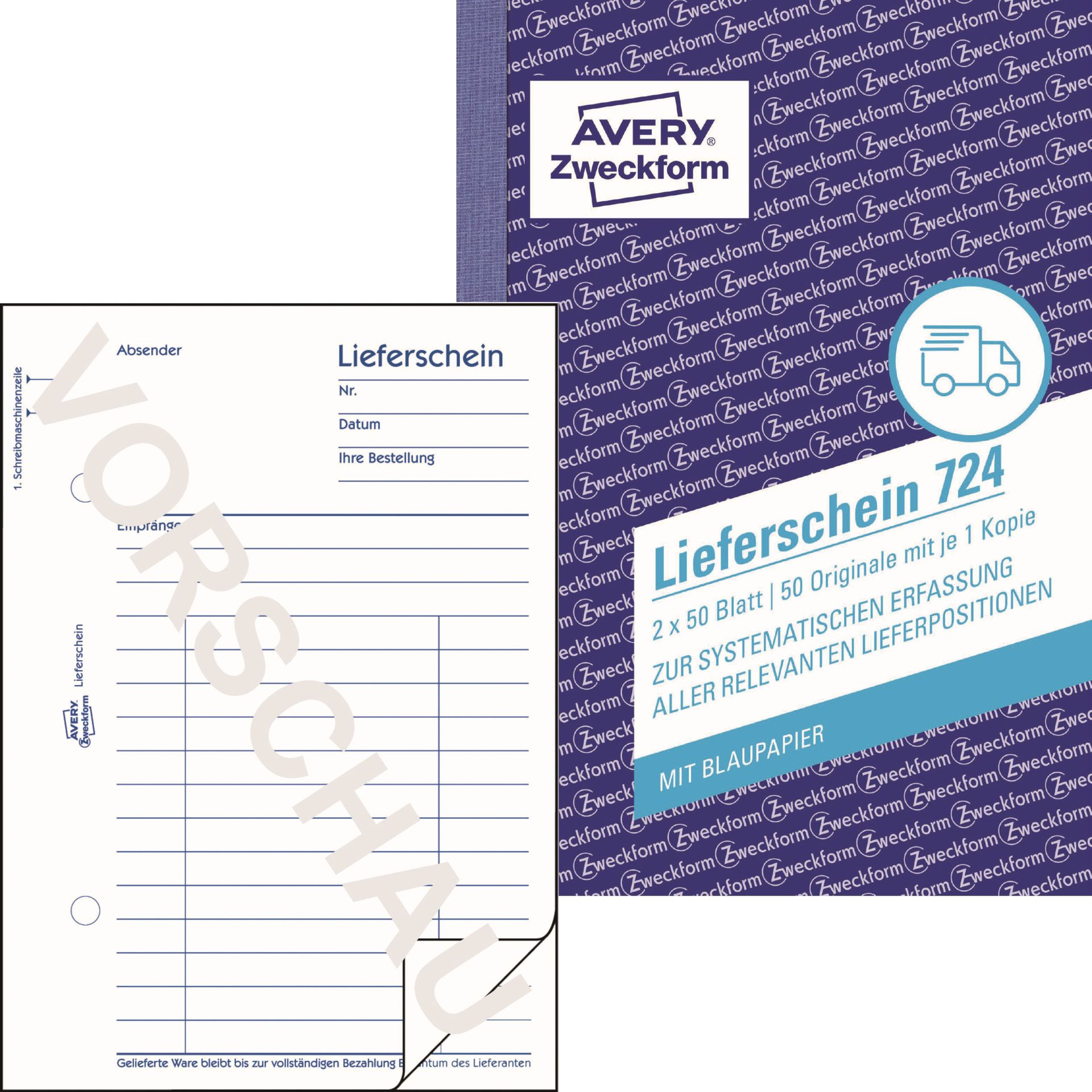 Lieferschein DIN A6 2x50Blatt