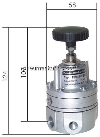 Hochleistungs-Präzisionsdruckregler, G 1/4", 0,05 - 2 bar