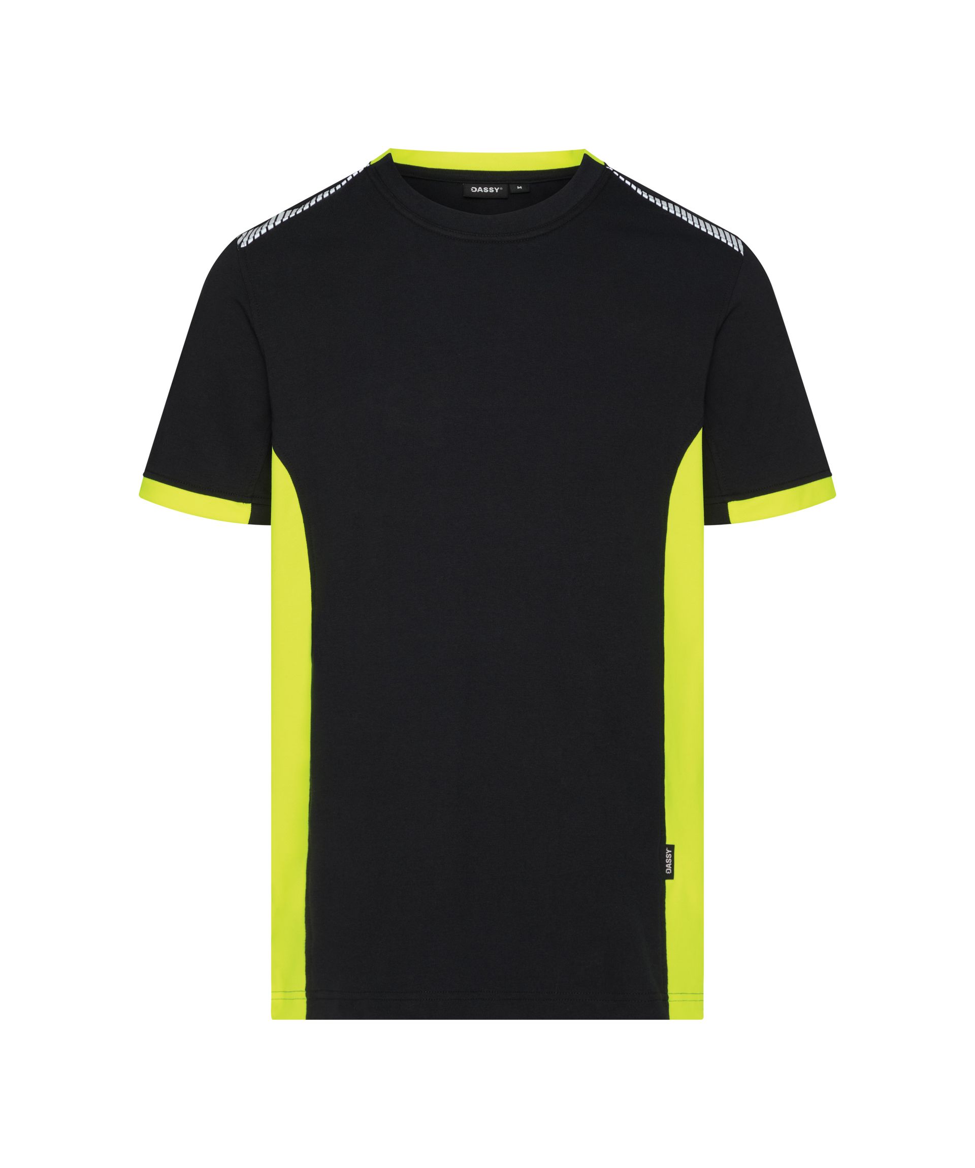 DASSY® Tampico - T-shirt - schwarz/neongelb, Gr. XS