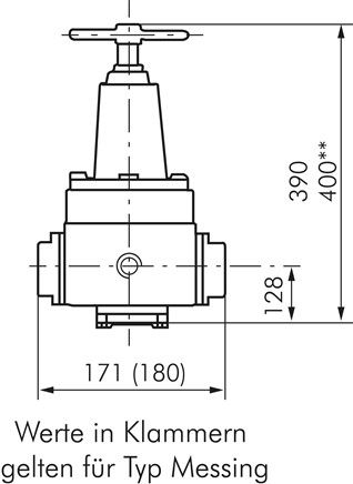 Druckregler, 1.4404, G 1-1/2", 0,1 - 1,5bar (Standard)